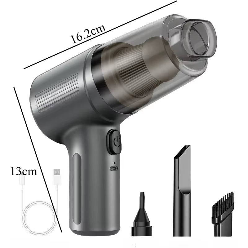 Powerful Mini Wireless Car Vacuum Cleaner - Multifunctional Portable Suction & Blowing Tool for Ultimate Cleanliness