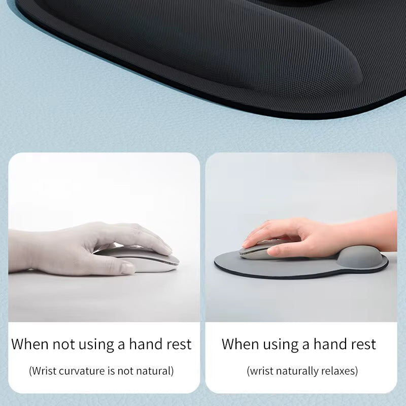 Ergonomic Memory Foam Wrist Rest Mouse Pad - Perfect for Typists, Gamers & Office Use!