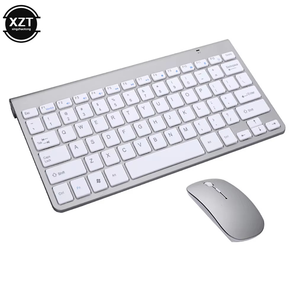 Compact 2.4G Wireless Keyboard and Mouse Combo for Laptops, Desktops, Smart TVs, and Gaming Consoles