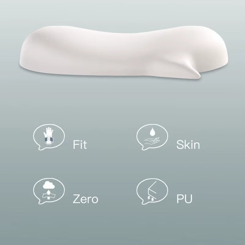 Ergonomic White Silicone Wrist Pad - Comfortable Mouse & Keyboard Hand Rest