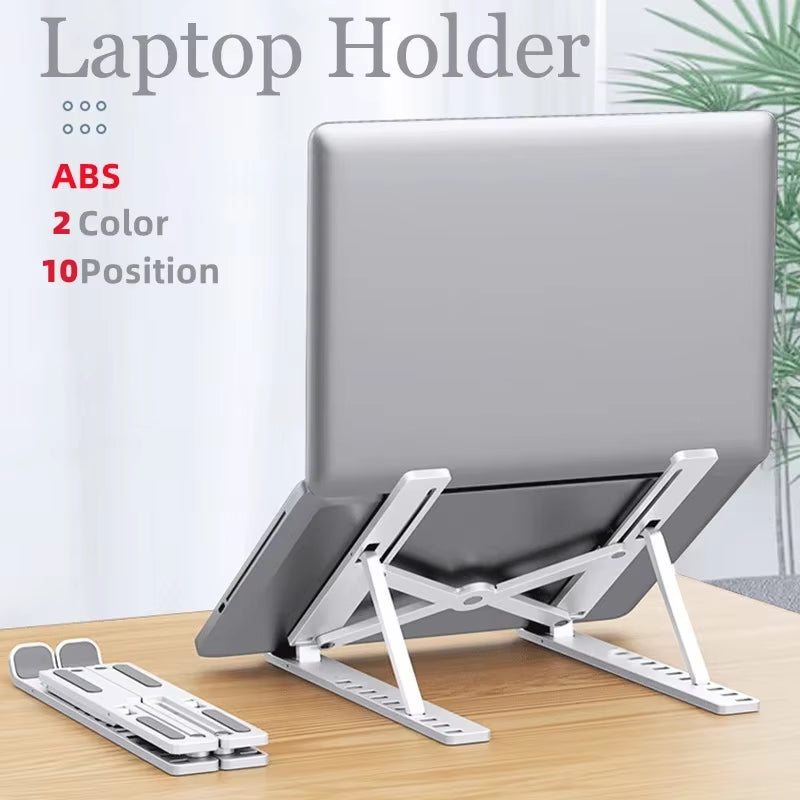 Adjustable Foldable Laptop Stand - Portable ABS Notebook Holder for MacBook Air & Pro Accessories