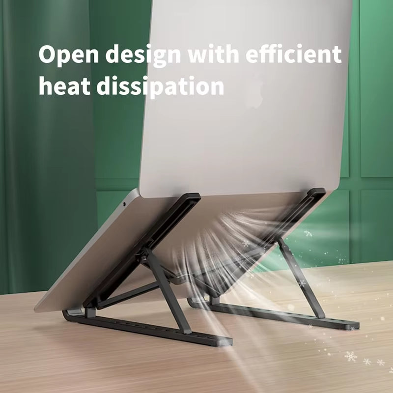 Adjustable Foldable Laptop Stand - Portable ABS Notebook Holder for MacBook Air & Pro Accessories