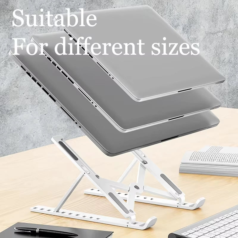Adjustable Foldable Laptop Stand - Portable ABS Notebook Holder for MacBook Air & Pro Accessories