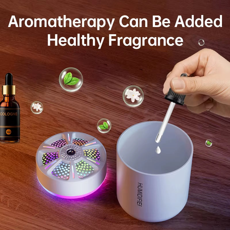 Compact 180ML Aromatherapy Diffuser & Humidifier - Perfect for Home, Bedroom, or Car
