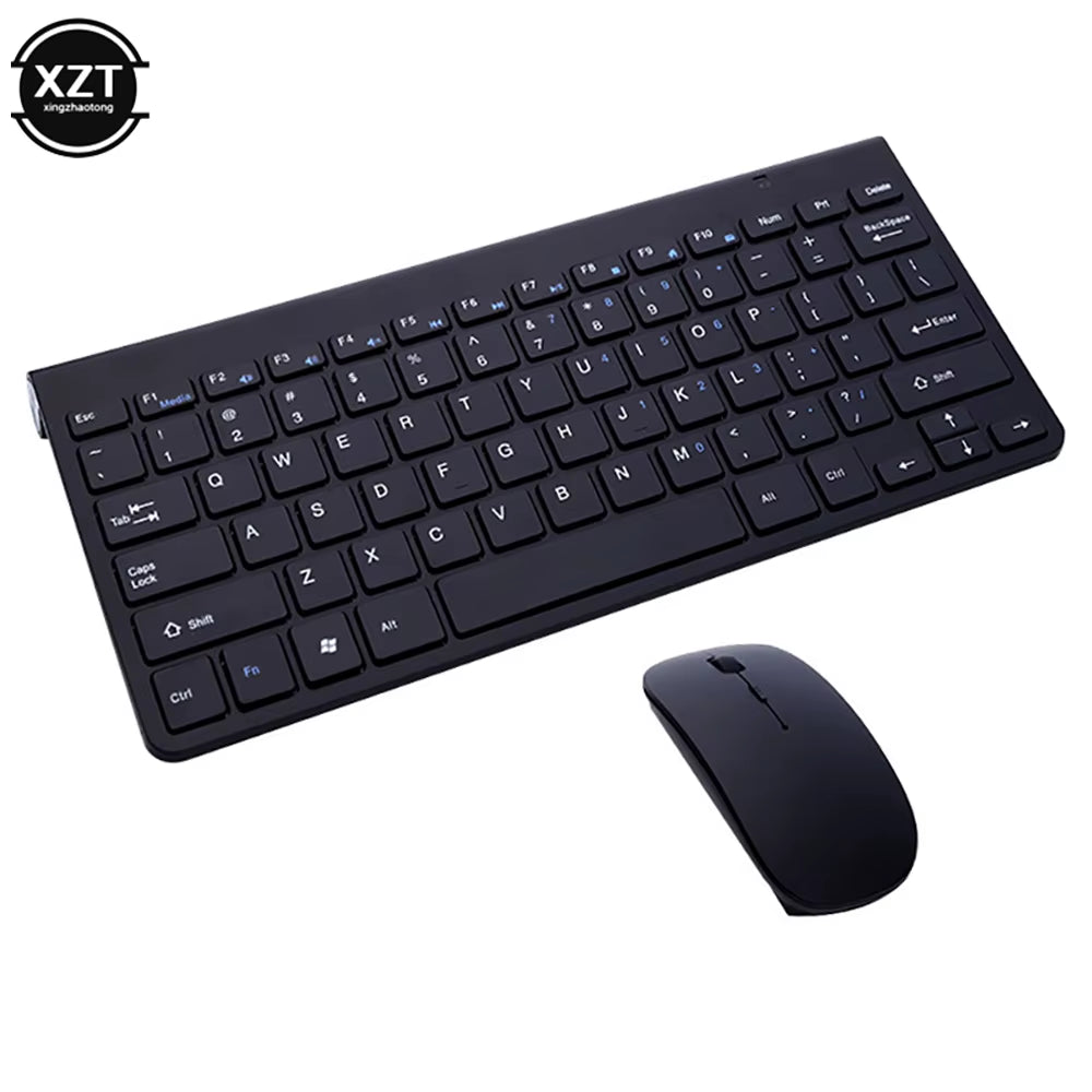 Compact 2.4G Wireless Keyboard and Mouse Combo for Laptops, Desktops, Smart TVs, and Gaming Consoles