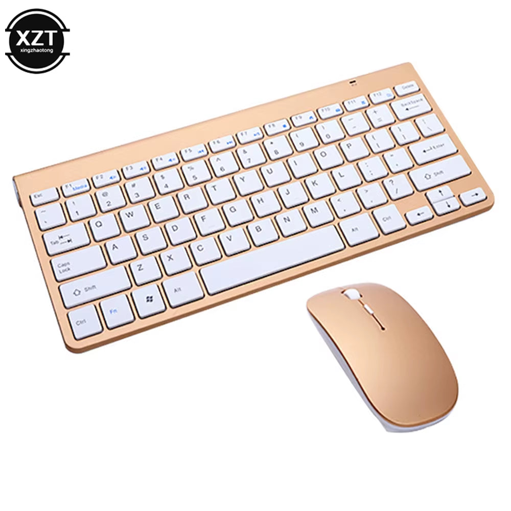 Compact 2.4G Wireless Keyboard and Mouse Combo for Laptops, Desktops, Smart TVs, and Gaming Consoles